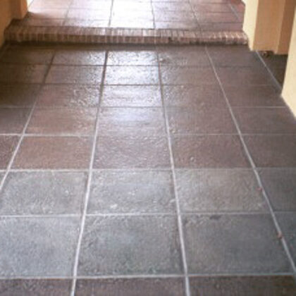 Historic replica 16" tile street pavers in Christiansted