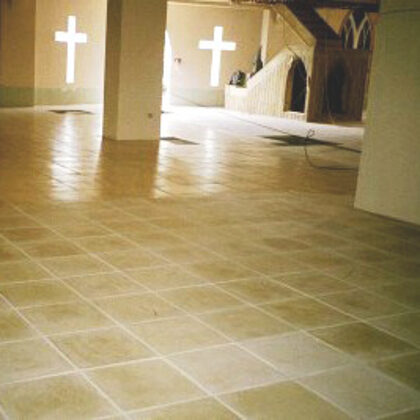 18" yellow floor tile