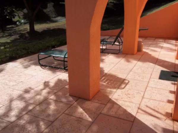 18 X 18 coral stone terra cotta patio tile