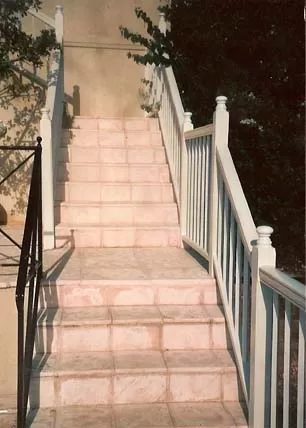 Exterior 12" tile with bullnose for treads