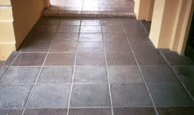 Historic replica 16" tile street pavers in Christiansted