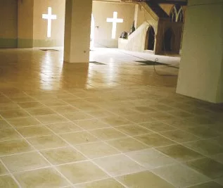 18" yellow floor tile