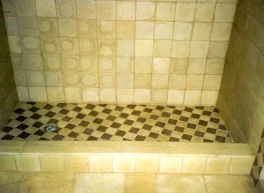 6" wall tile with 3" floor tile