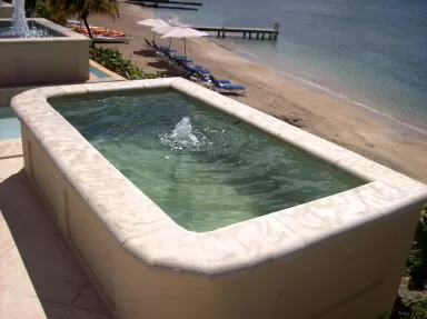 Parchment travertine wall caps