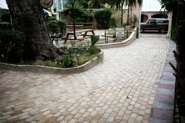 Brick courtyard