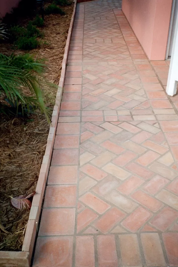 Soaps on walkway with border