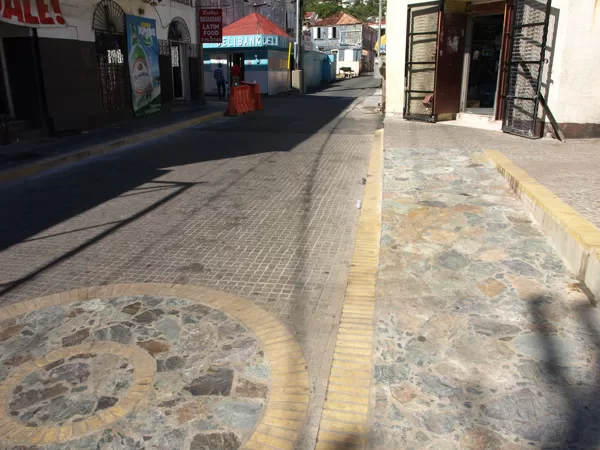 Vehicular brick in St Thomas street