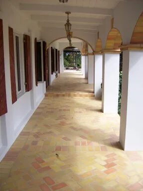 Patterned walkway of soaps