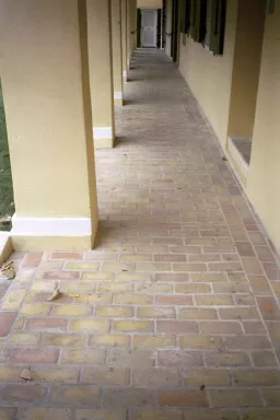 Interior courtyard Gov't House, soaps on walkway