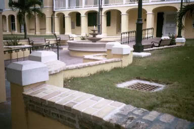 Soaps laid as wall caps, Gov't House, Christiansted