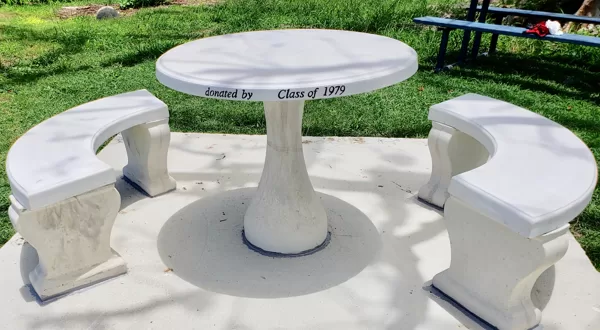 Tables donated to St Joseph's by the Class of 1979