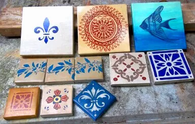 Hand painted tile